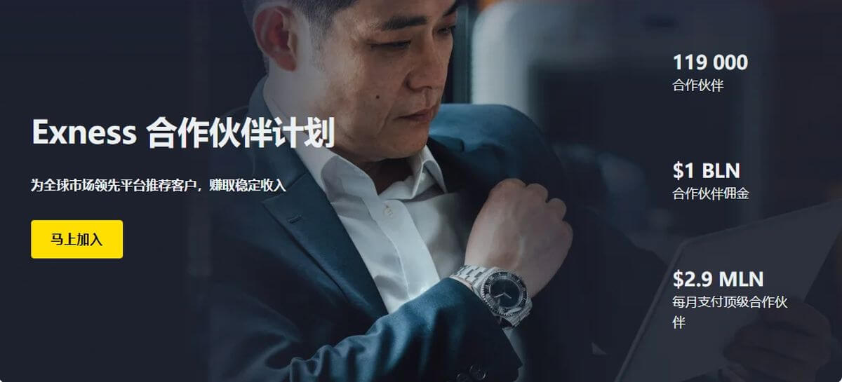 Exness中国人パートナープログラム(図1)